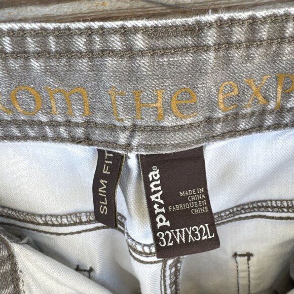 Prana Jeans Men 32 x 32 Brown Slim Fit Denim Born From The Experience - Picture 7 of 8